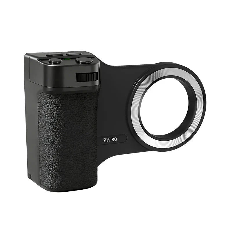 PH-80 Magnetic Camera Grip with Remote Shutter Fill Light Remote Control Handle Universal for Phones
