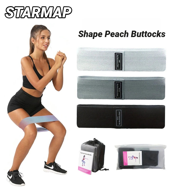 Fabric Resistance Hip Booty Bands Glute Thigh Elastic Workout Squat Circle Stretch Fitness Strips Loops Yoga Gym Equipment