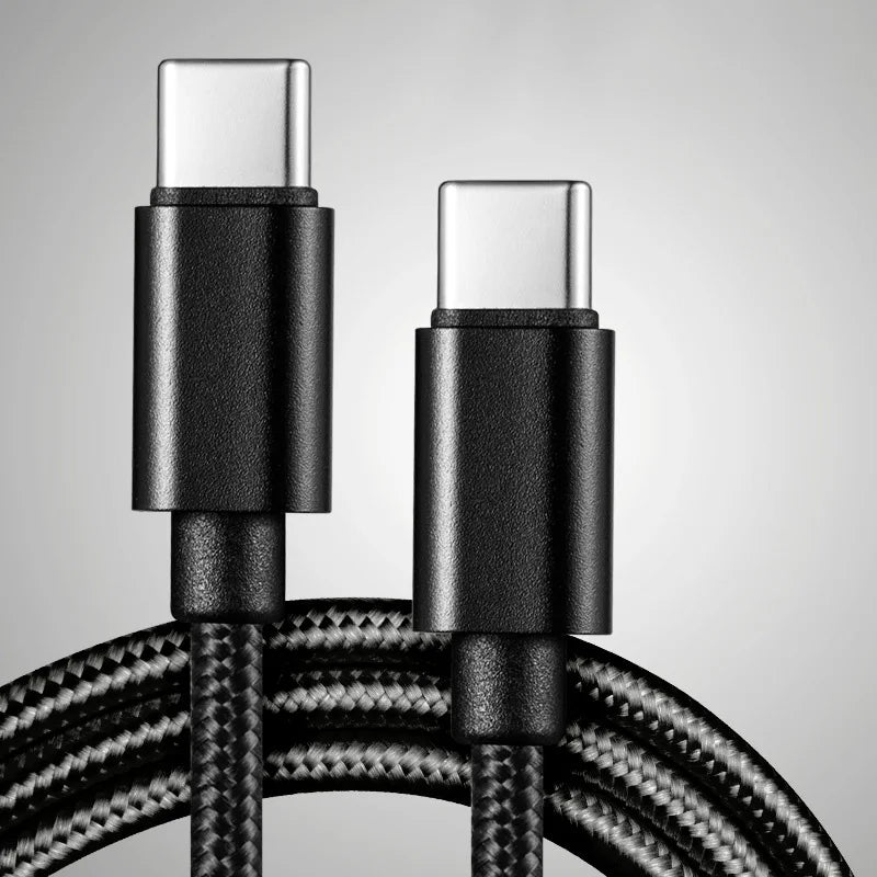 60W 5A Nylon Fast Charging Cable 1/2/3m Dual Type-C Colorful Data Cable Highspeed Data Transfer Quick Charging Wire For Xiaomi17
