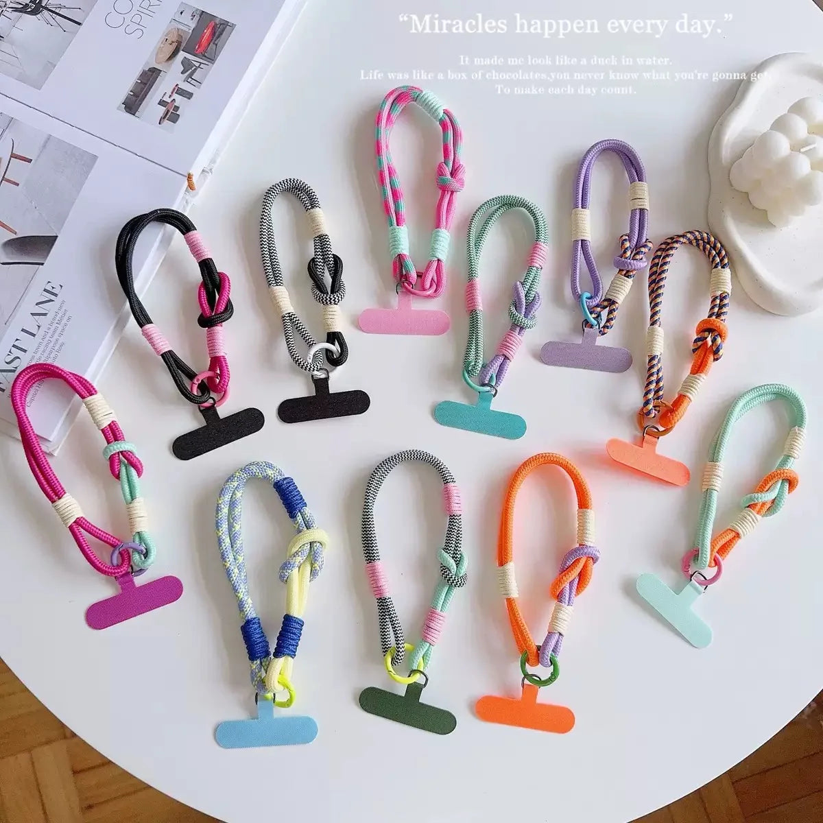 1Pc Short Wrist Strap Phone Case Connection Piece Phone Case Universal Jewelry Accessories Anti slip and Anti fall Portable Pend