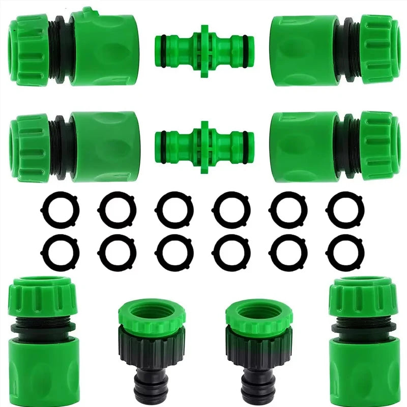 Garden Watering Hose ABS Quick Connector 1/2” End Double Male Hose Coupling Joint Adapter Extender Set For Hose Pipe Tube