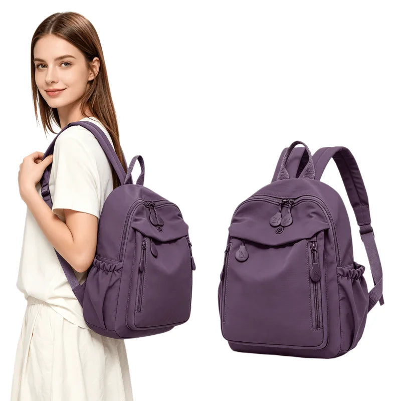 Women Multi-Color Lightweight Casual Backpack Trendy Daypack Shoulder Bag Schoolbag for Everyday Commute Travel Essential Purse