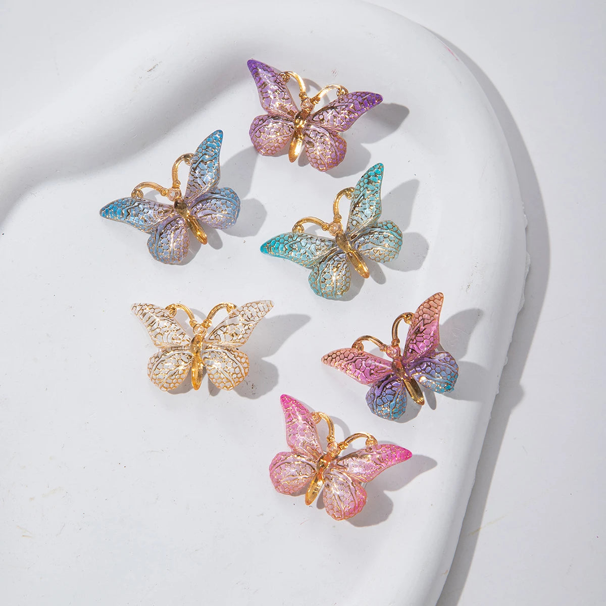5PCS/20PCS Sweet Macarons Gradient Color Cute Butterfly Kids Hairpins Children Headwear Princess Barrette Girls Hair Accessories