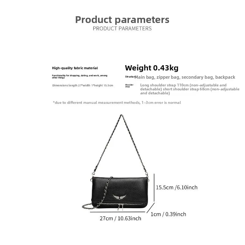2026 Wing Mini Square Bag for Women, 2026 Fashion Underarm Shoulder & Crossbody Bag, Cute Small Purse, Versatile Chic Handbag