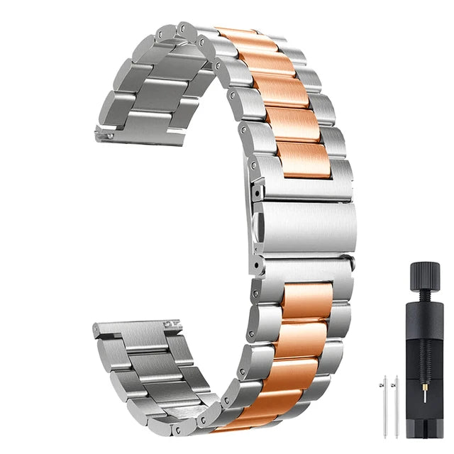 22mm 20mm Stainsteel Steel Strap For Samsung Galaxy 7 6 3 4 5 Pro Classic Metal Band For Huawei GT 4 46mm Amazfit Bip/GT/GTS/GTR