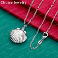 40-75cm 925 Sterling Silver Shell Pendant Necklace For Women Men Charm Trend Birthday Gifts Fashion Party
