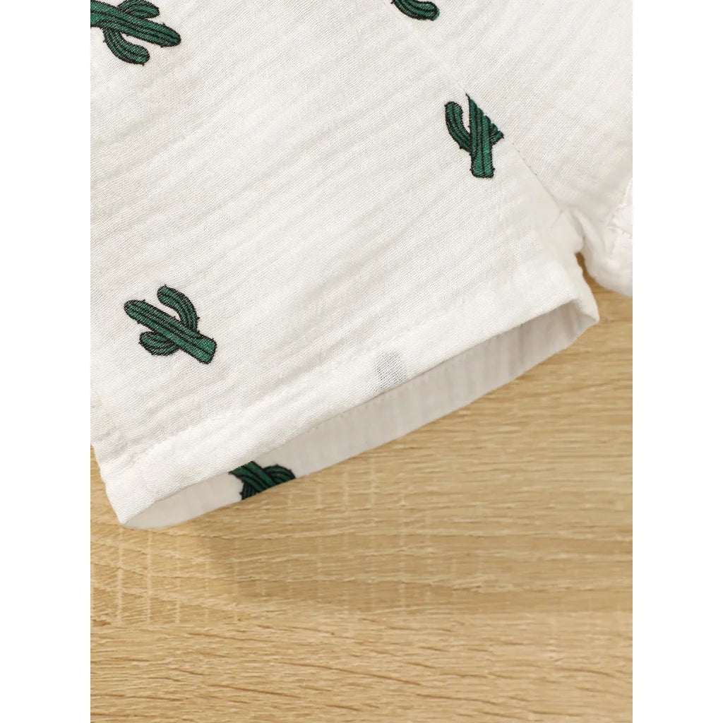 2PCS Infant Baby Boy Clothes Set Toddler Boy Short Sleeves Print T-shirt +Shorts Kids Boy Summer Casual Outfit for 0-3 Years