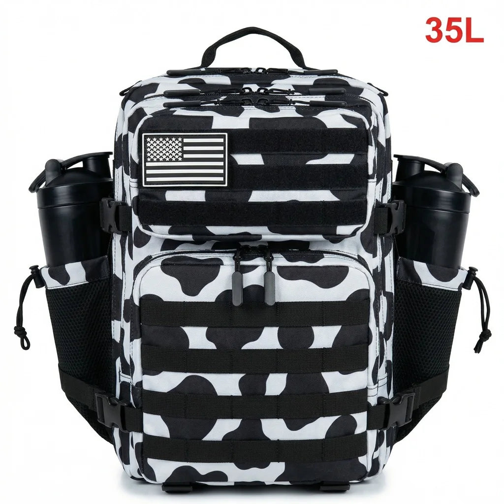 35L Tactical Backpack for Women Men Molle Outdoor Travel Camping Hiking Bag Sports Weekend Athlete Gym Rucksack Dual Cup Holders