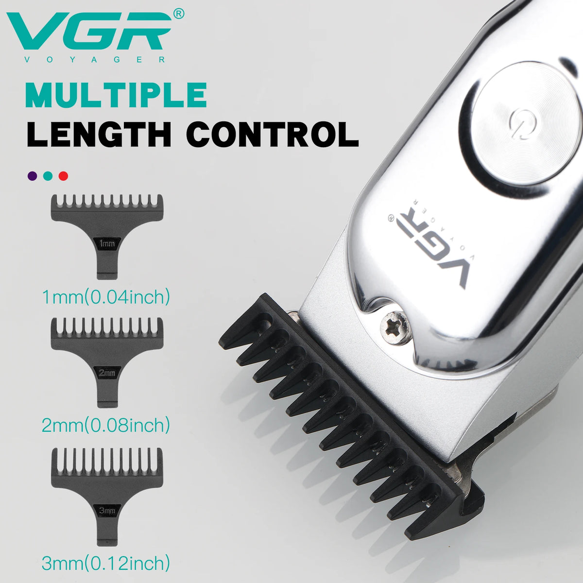 VGR Trimmer Rechargeable Hair Clipper Cordless Hair Cutting Machine Electric Clipper Professional Hair Trimmer for Men V-071