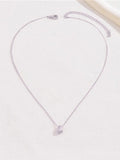 1pc Minimalist Style Niche Design Water Drop Beaded Stainless Steel 18K Gold Plated Necklace For Women Stacking Necklace Summer