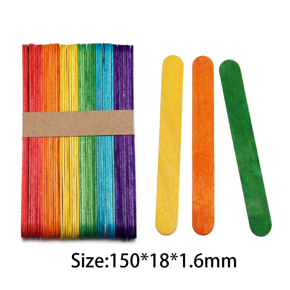 50/100/150Pcs Resin Tool Epoxy Stirring Stick Popsicle Ice Cream Stick Handmade DIY Resin Mold Wood Ice Pop Sticks Making Tools