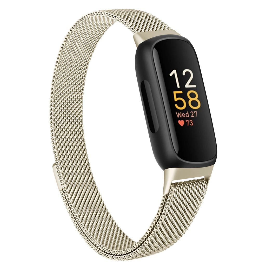 Metal Magnetic Loop Strap For Fitbit Inspire 3 Band Stainless Steel Watchband Bracelet For Fitbit Inspire 3 Strap Wristband