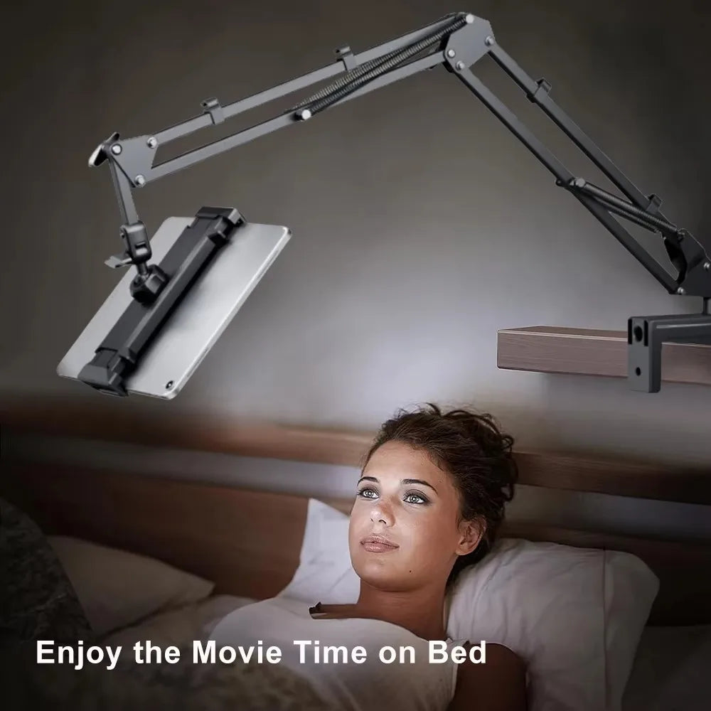 Tablet Holder for Bed with 90cm Metal Arm 360 °   Rotating Bed Tablet Mount Stand for iPad Stand 4.5~11 Inch Phone Tablet Bracket