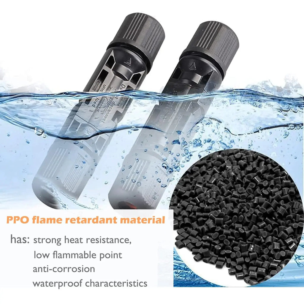 5pairs Solar Panel Connectors IP67 Waterproof Solar Cable Connectors 1000V 30A Male/Female Plug with 2PCS Spanners