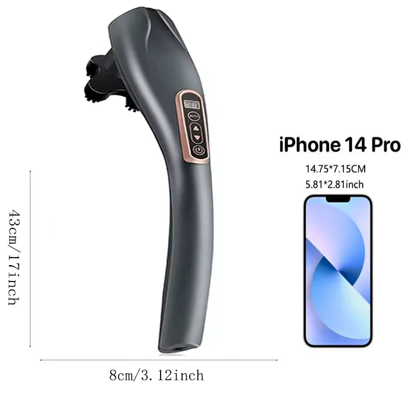 Rechargeable Hand Held Deep Tissue Massager for Muscles, Back Cordless Electric Percussion Body Massage for Foot, Neck, Shoulder