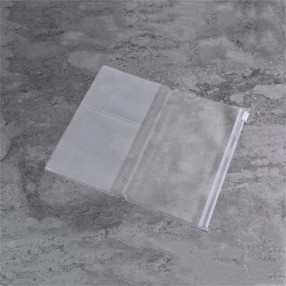 PVC Zipper Bag for Midori Travelers Notebook Journal Planner Accessory Card Holder Storage Standard/Pocket/Passport