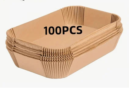100/50pcs Disposable Square & Round Air Fryer Baking Paper   Kitchen Supplies, Outdoor BBQ, Air Fryer Liners, Air Fryer Paper, Air Fryer, Back To School Supplies, Storage Containers, Kitchen, Home Goods  Disposable Air Fryer