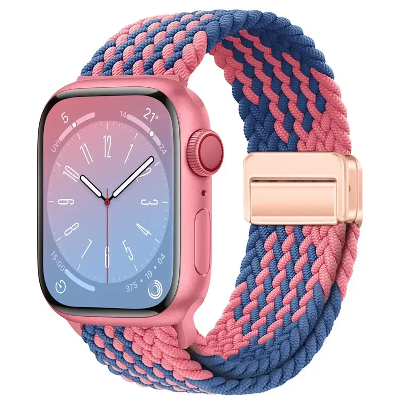 Nylon strap For Apple watch 11 10 42mm 46mm 9 8 7 45mm 41mm Ultra 3/2/1 49mm Magnetic wristband For iWatch 6 5 4 3 SE 44mm 40mm