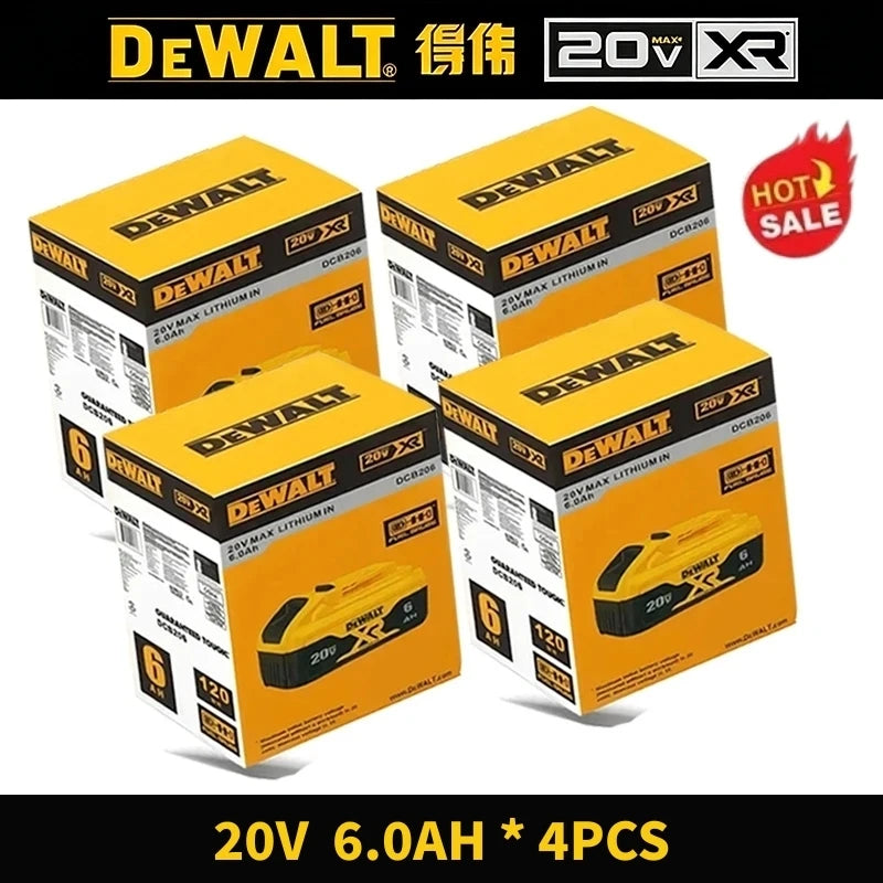 DeWalt Original 20V 60V 6Ah 9Ah MAX Battery Power Tool Replacement for DeWalt DCB184 DCB182 DCB205 DCB200 18Volt 20v Battery