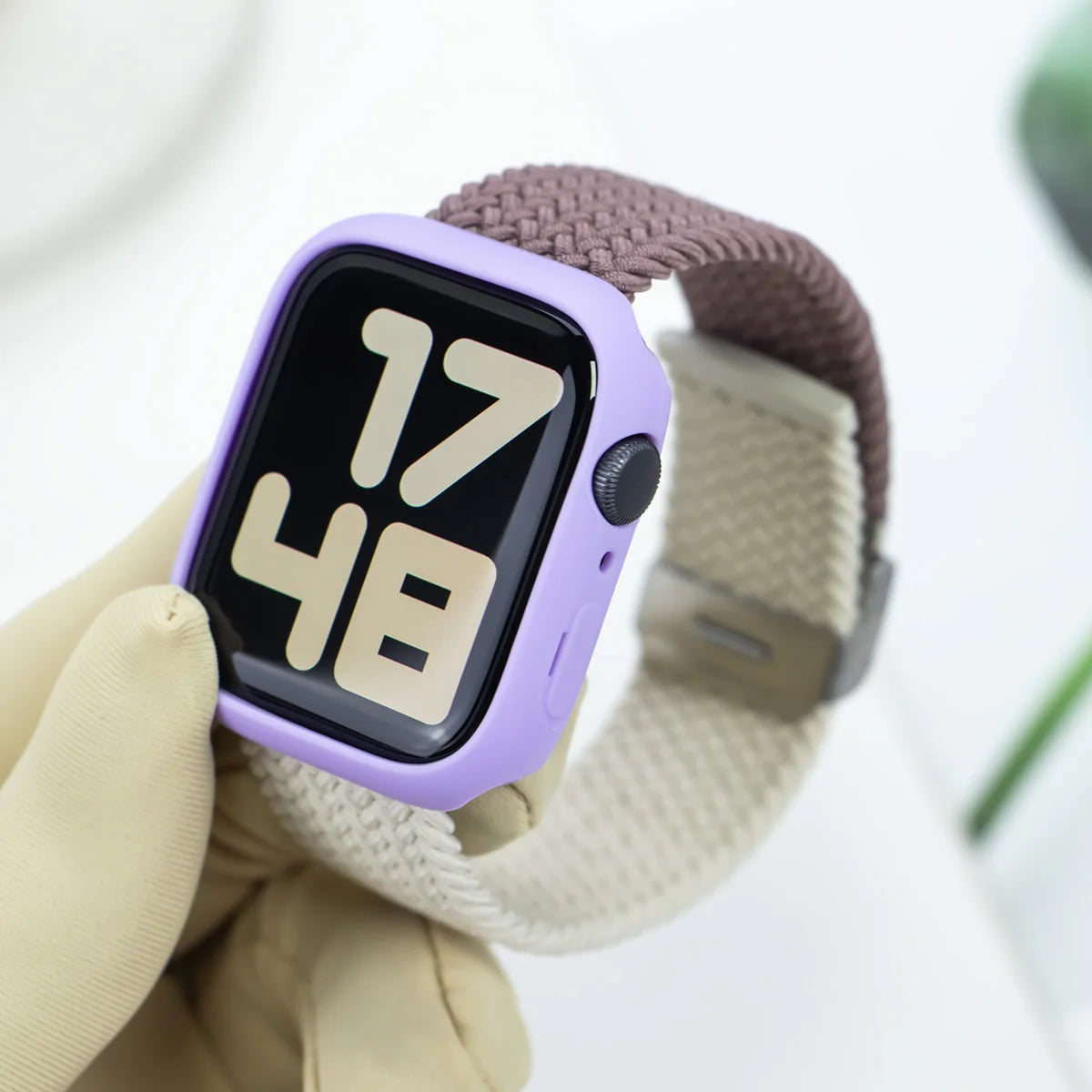 Korean Cute Braied Strap + Case For Apple Watch Band 49mm 41mm 45 44 38 42 Nylon Bracelet For iWatch Series 9 8 7 6 5 4 3 SE 40