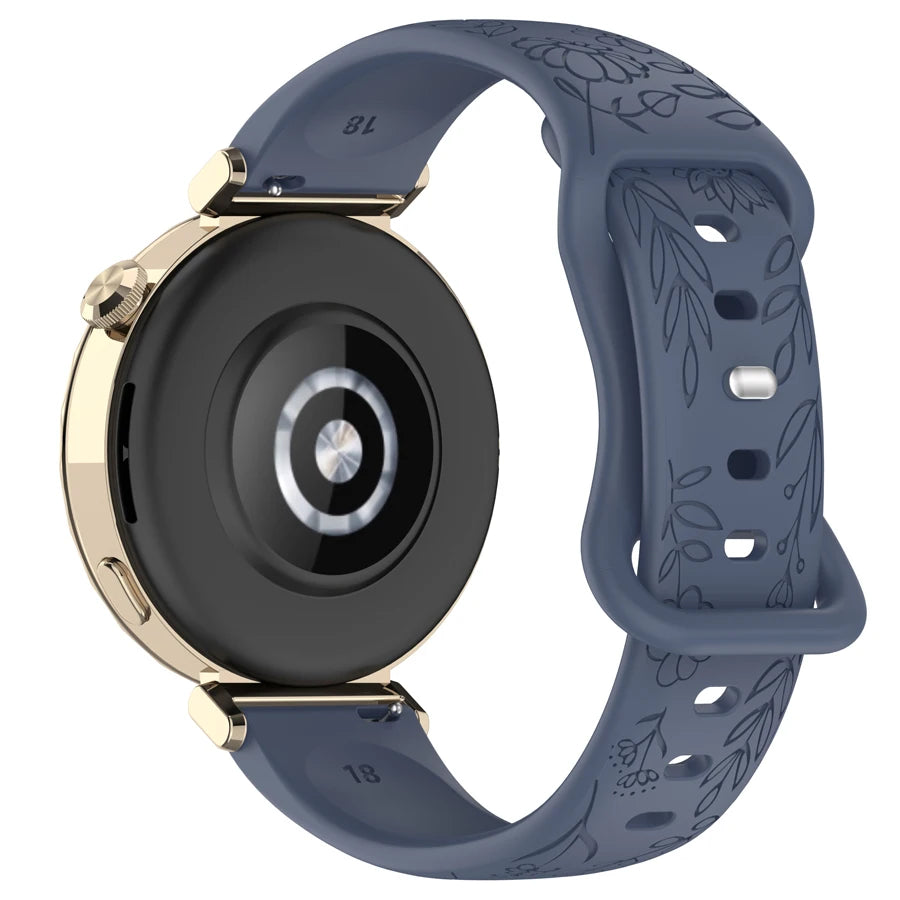 18 20 22mm Watch Strap for Garmin Forerunner 170 70 570 165 255 3D Flowers Silicone Band For Active 6 5/Venu 4 41/45mm Bracelet