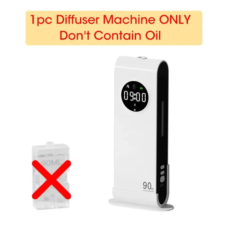 Automatic Sensor Aromatherapy Machine Wall Mounted USB Rechargeable Home Fragrance Deodorizer With Clock Function