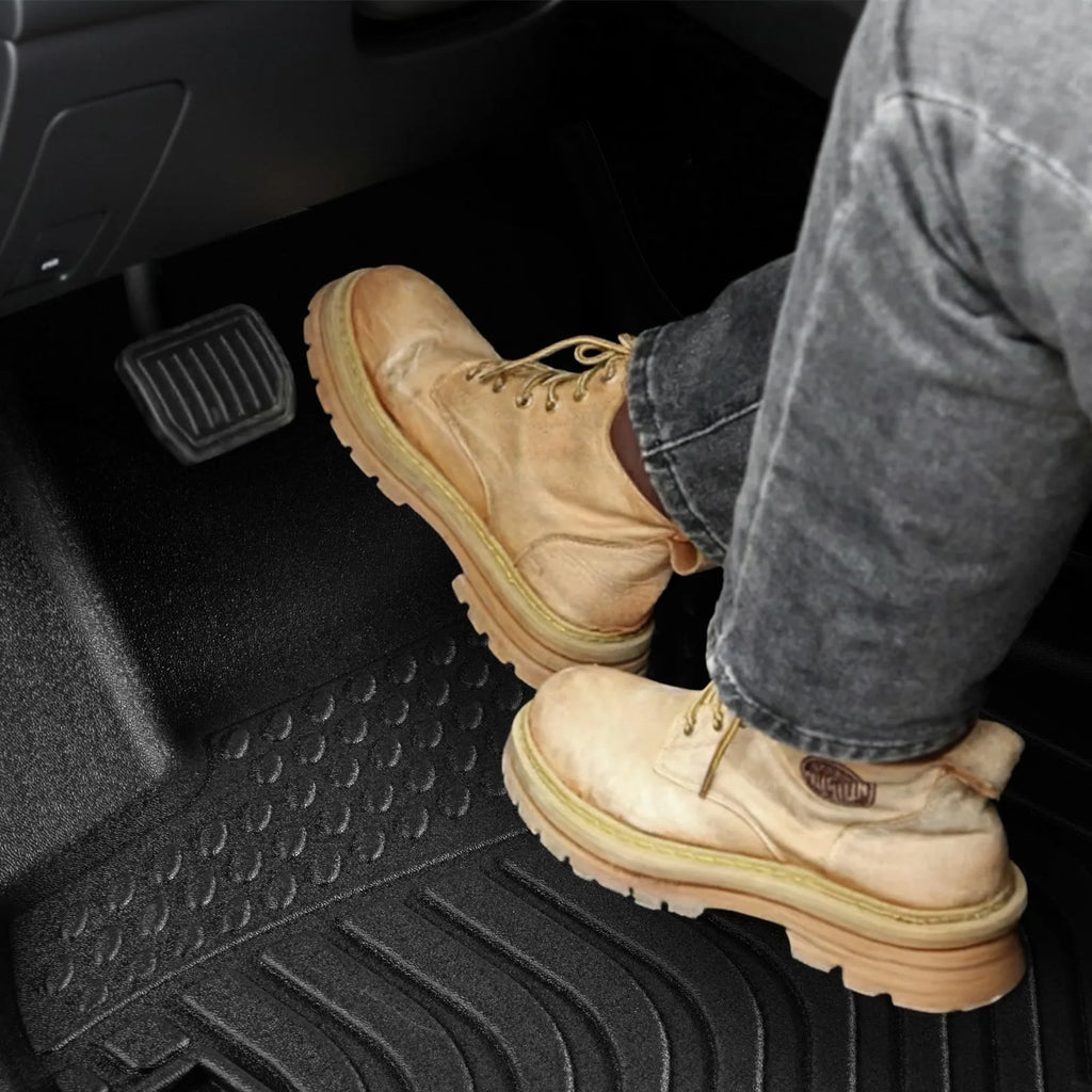 Car Floor Mats Black for 2015-2025 Ford F150 F-150 Super Crew Cab