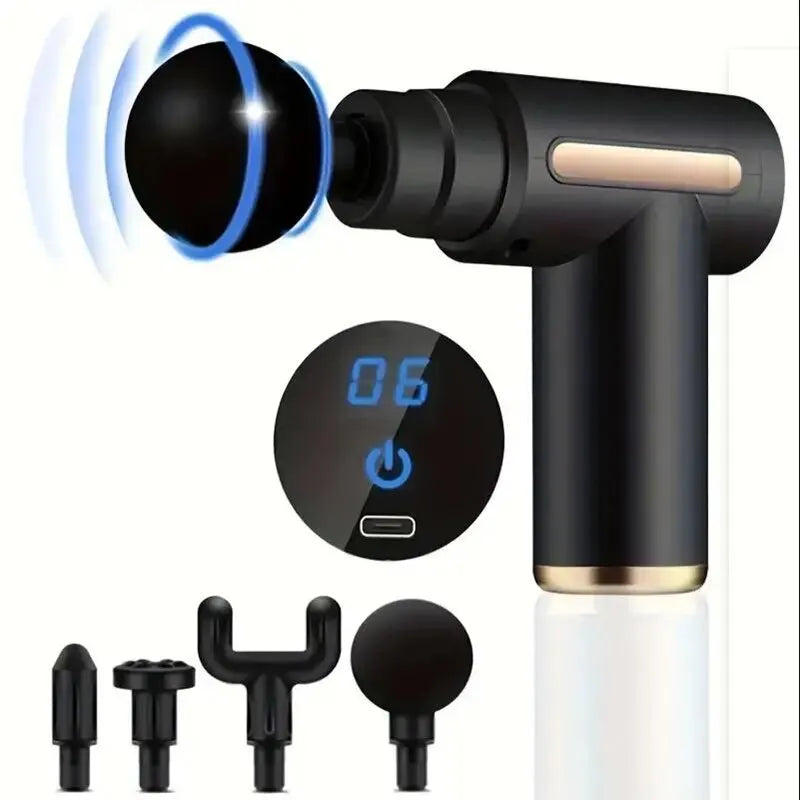 Deep Muscle Massage Gun Portable, Fascia Vibration Gun for Body Neck Back Relaxation, Fitness Slimming Tool