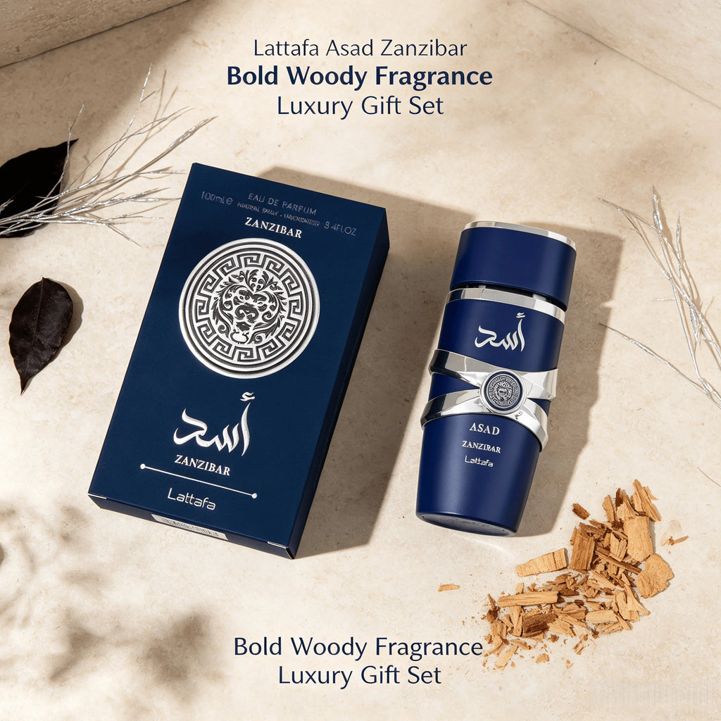 Lattafa Asad Zanzibar - Fresh, Spicy, Vanilla, Coconut - Eau De Parfum Long-Lasting Fragrance for Men, 3.40 Ounce / 100 ml