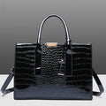 Luxury Crocodile Pattern Handbag ，Women Large Capacity Shoulder Bag， PU Leather Top-handle Bag， Brands Crossbody Bag Totes sac