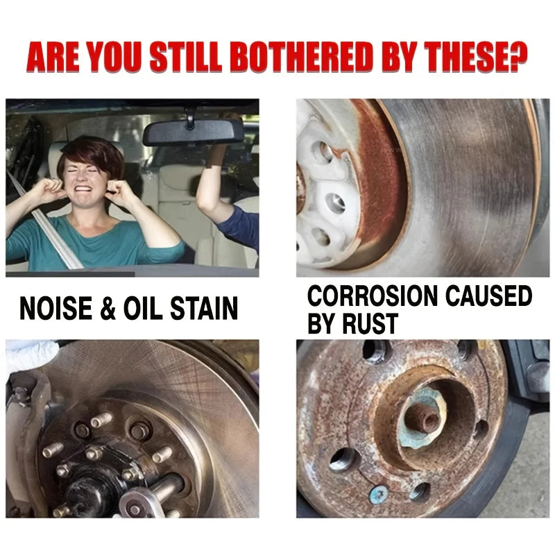 Farienne Car Brake Disc Rust Remover, 100% Effective Noise Reduction, Full Metal Polishing Agent & Wheel HUB Spray