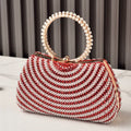 Pearl Luxury Party Bag Woman Wallets and Handbags Designer Bling Metal Clutch Purse Hand Silver Shoulder Bags for Ladies 2026