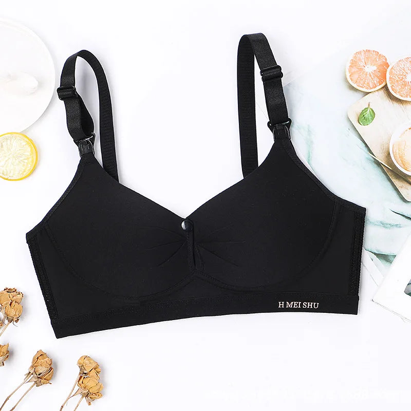 Women's Seamless  Breathable Nursing  Bra For All Seasons  Push-up  Pure Cotton  No Underwire  Maternity Sleepwear