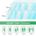 JHK 3 Inch Gel Memory Foam Mattress Topper Full Size Cooling Mattress Soft and Breathable Bed Topper School Bedroom Furniture