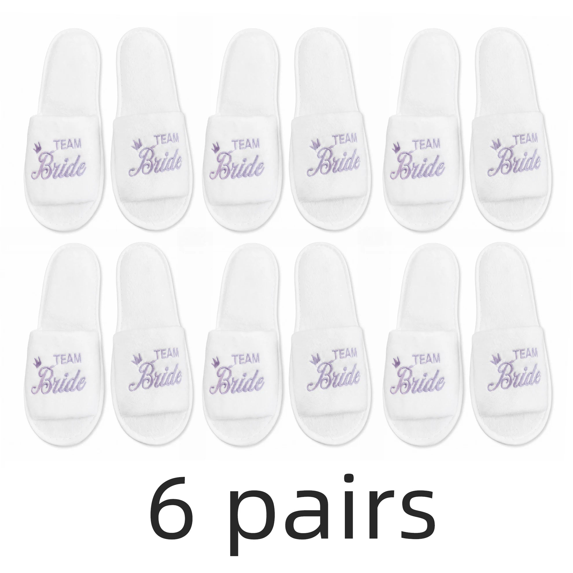 Bride & Bridesmaid, Wedding Party Guests Home Slip On Shoes Bridal Party Slippers Open-toe With Golden, Mint Green and Pink