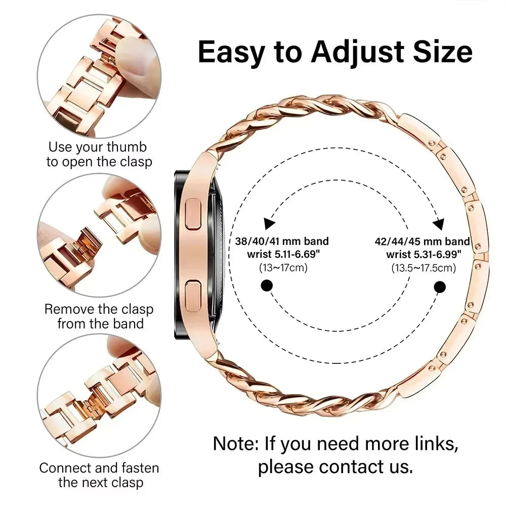 Dual Chain Stainless Steel Metal Strap 20mm 22mm for Redmi Watch 5 Lite Active Xiaomi Watch S4 Replacement Band Adjustable Men