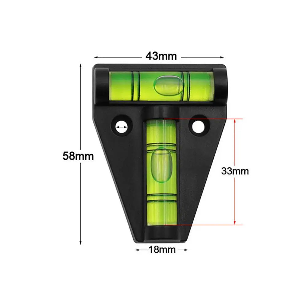 RV Triangle Level Measuring Kit for Caravan Camper T-Type Spirit Level Plastic Measuring Vertical and Horizontal Adjuster Scope
