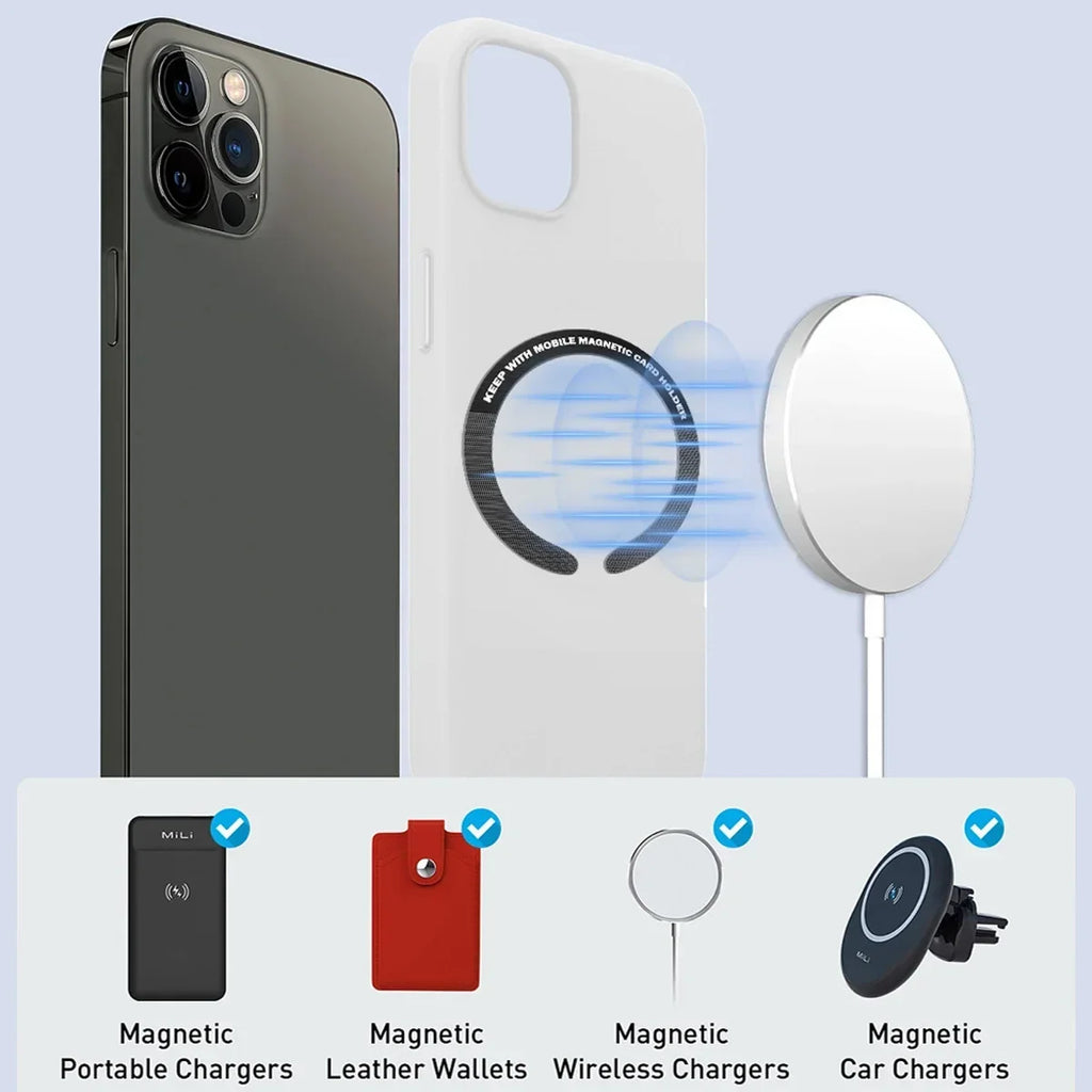 Ring For Magsafe Magnetic Wireless Charger For iphone 14 Pro Max 13 12 Mini Universal Metal Sticker Magnet Car Holder Plate