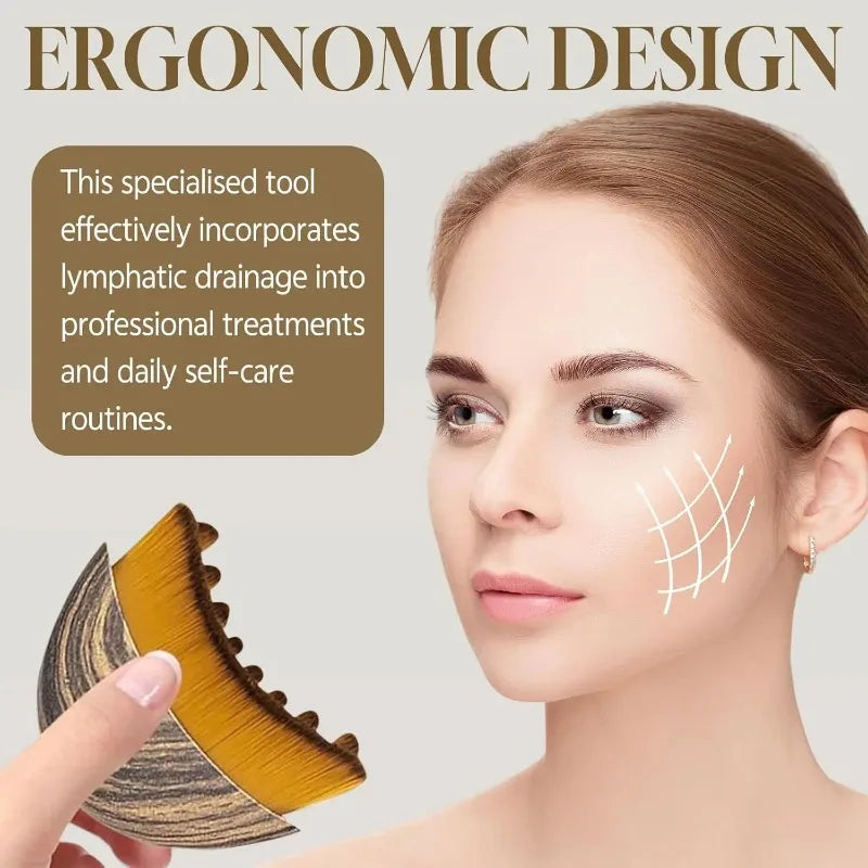 Portable Face Neck Massage Brush Facial Contour Sculpting Tool Skin Relax Massage Accessory For Daily Facial Care