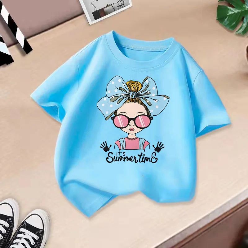 Children's Summer T-Shirt New Children's Short-Sleeved T-Shirt Men And Girls Round Neck Tops Baby Cotton T-Shirt Bottoming Shirt