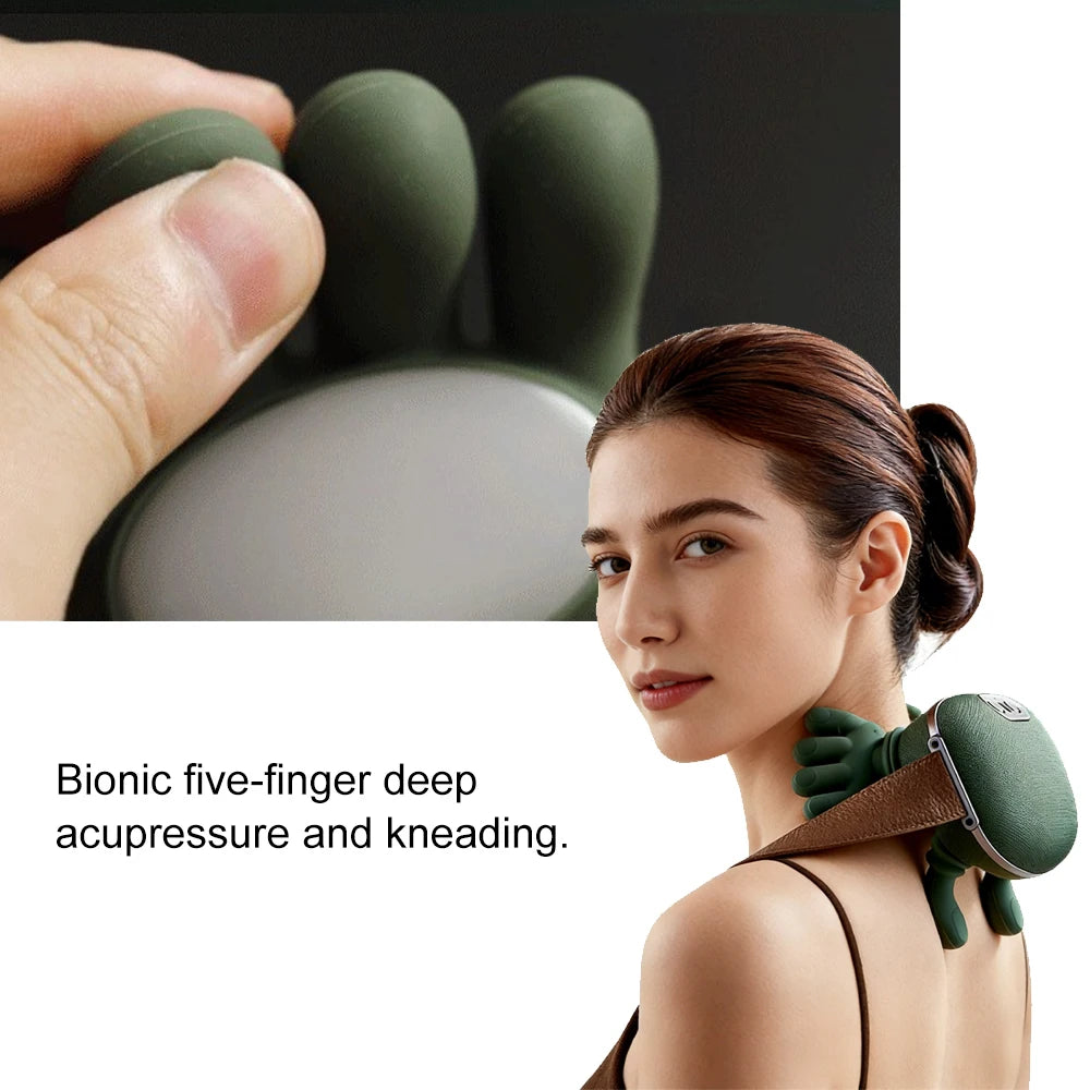 Upgraded Bionic Electric Shoulder and Neck Massager N7 with 3 Modes Massaging Relaxation Shoulder Cloak Waist & Muscle Relief