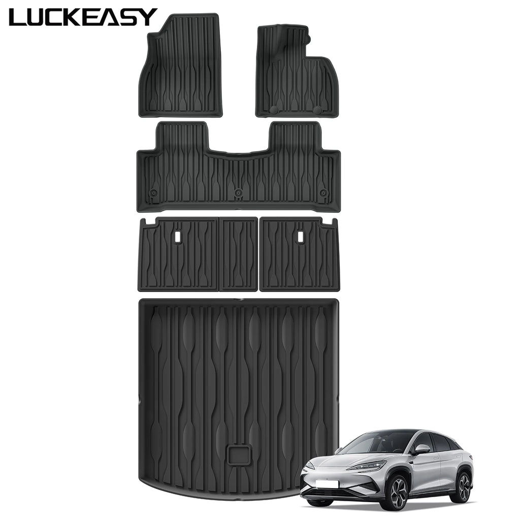 LUCKEASY Right Drive for BYD Sealion 7 EV Model 2024 2025 Car Floor Mats Cargo Liner Pad Waterproof All- Weather Accessories