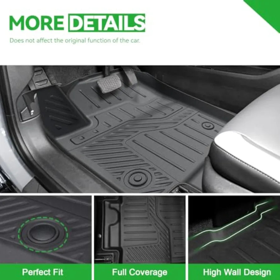 Floor Mats for 2024-2026 Honda Prologue Chevy Blazer EV TPE All Weather Protection Cargo Mat with Backrest Mat Lower Trunk Line