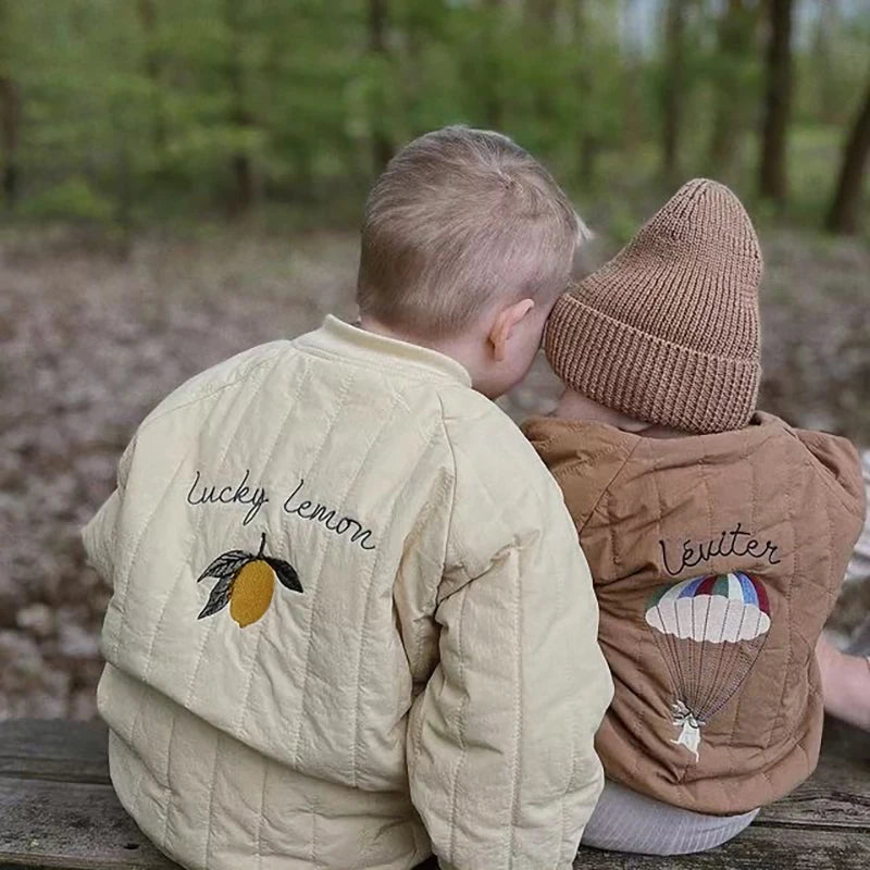 1-6Y Kids Clothing Spring Thickened Down Cotton Girl Jacket Baby Children Warm Coat Toddler Kids Outwear Children Clothes Winter