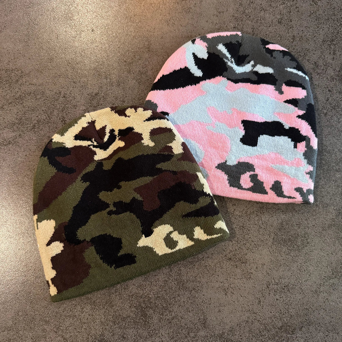 Retro Letter Camouflage Knitted Woolen Hat for Autumn and Winter Couples, Street Warm Men and Women, Yuppie Pullover Cold Hat