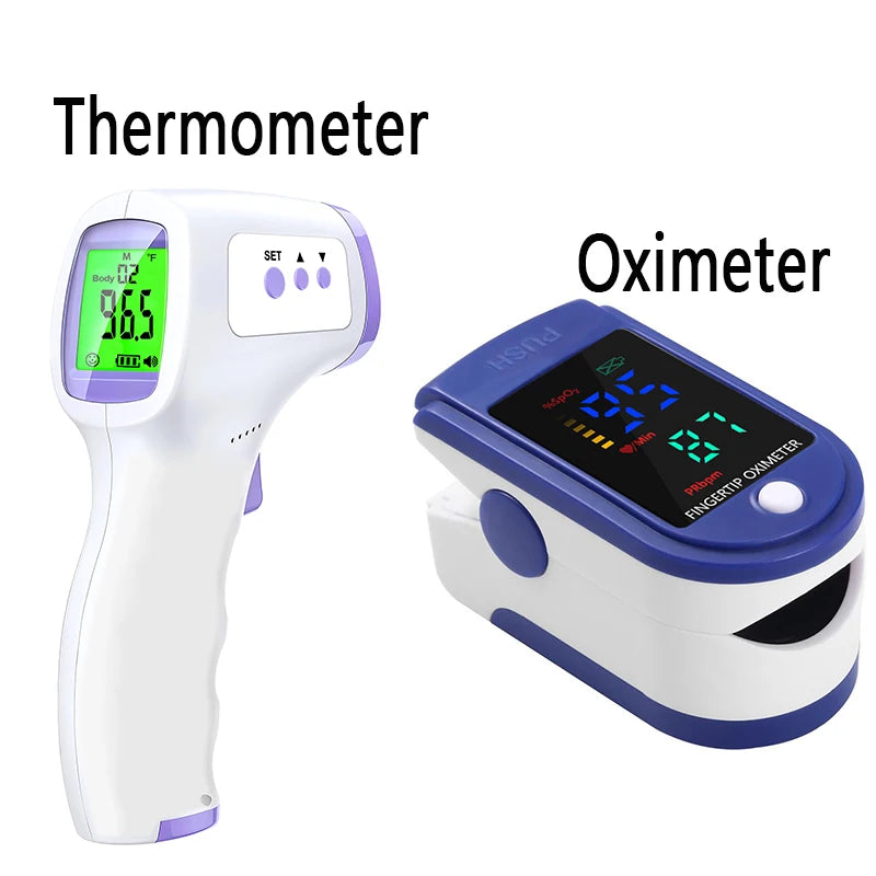 Non-contact Laser Body Temperature Ear Thermometer Oximeter or Infrared Fever Thermometer Medical Household Digital Infant Adult