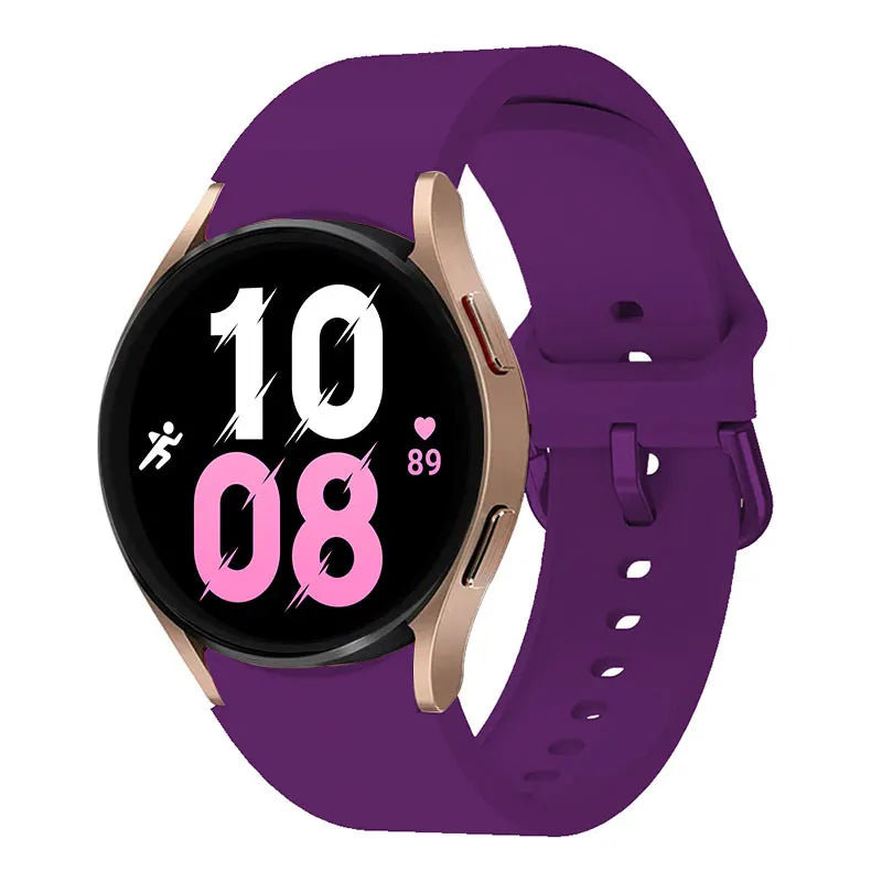 official Silicone Strap For Samsung Galaxy Watch 5 4 44mm 40mm/4Classic 46 42mm Wrist 20mm Bracelet Galaxy Watch 5 Pro 45mm Band