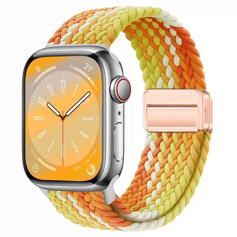 Nylon strap For Apple watch 11 10 42mm 46mm 9 8 7 45mm 41mm Ultra 3/2/1 49mm Magnetic wristband For iWatch 6 5 4 3 SE 44mm 40mm