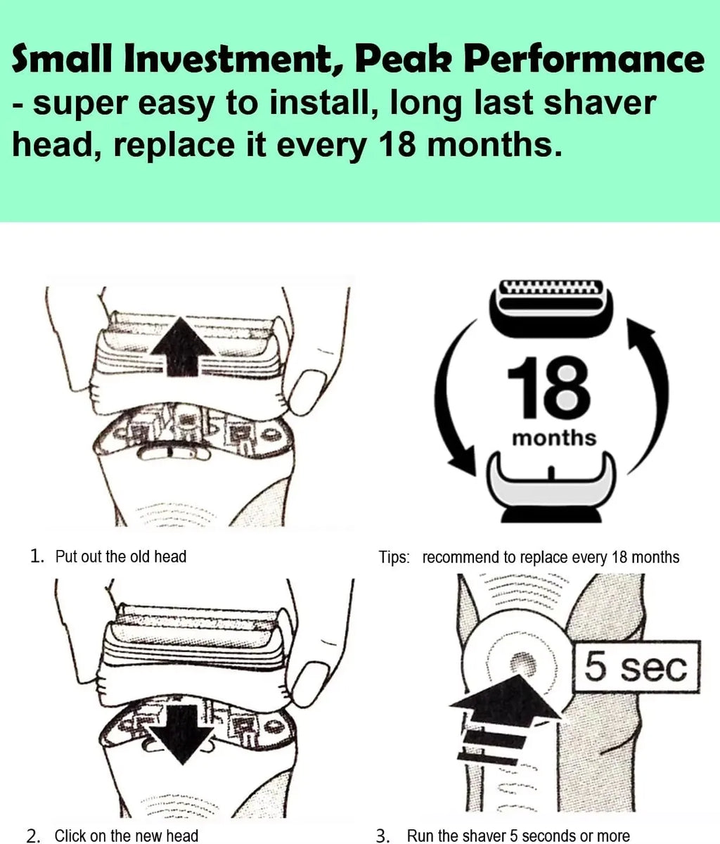 KVIFO 21B For Braun Series 3 32B 32S Electric Shaver Head Accessories Knife Membrane 301S 310S 320S 340S 360S 3040S 3010s 3050