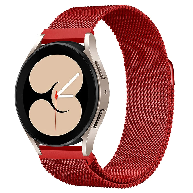 22mm 20mm Milanese Loop Strap For Samsung Galaxy Watch 6 5 4 44mm 40mm 6 Classic Active 2 Bracelet Huawei Gt Magnetic Watch Band